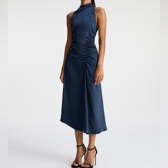 ALC Inez Faux Suede Midi Dress - Picture 8 of 8